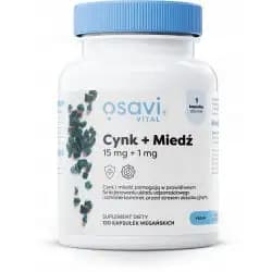 Cynk + miedź - 15mg+1mg, 120 kapsułek (Osavi)