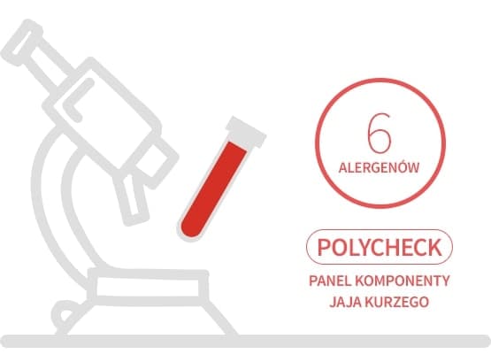 Test alergiczny Polycheck – panel komponenty jaja kurzego (6 alergenów)