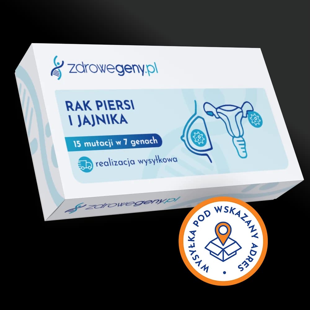 Rak piersi i jajnika - 15 mutacji w 7 genach, realizacja wysyłkowa