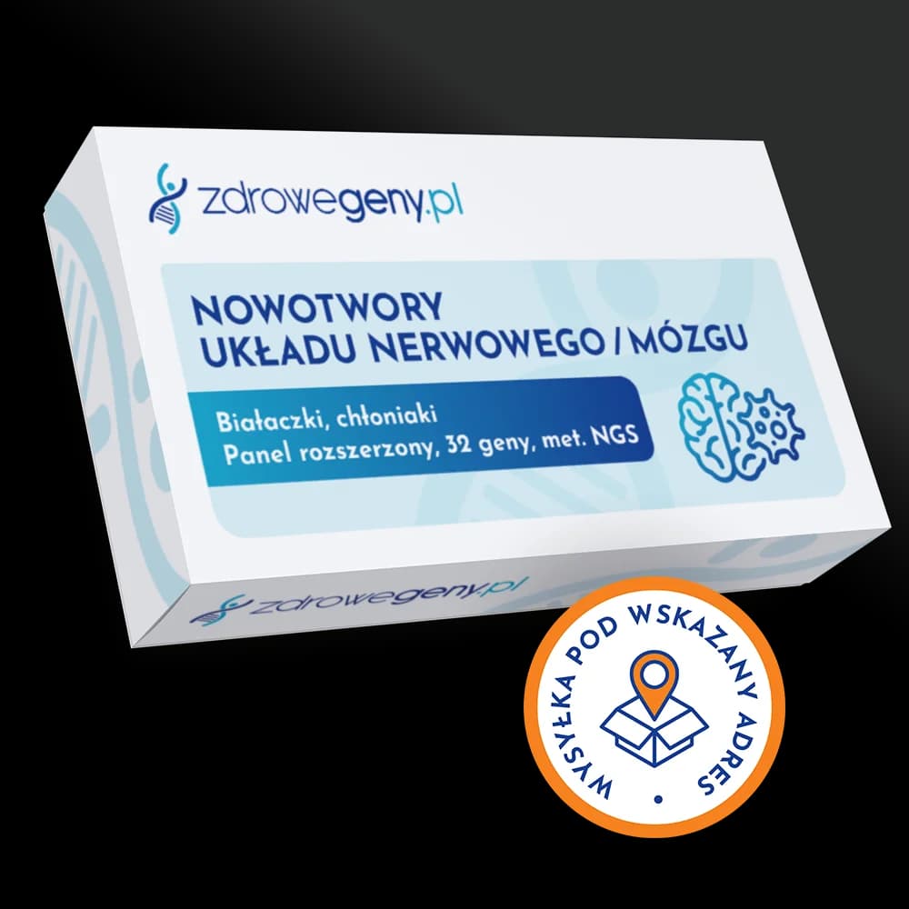 Nowotwory układu nerwowego / mózgu  – panel rozszerzony, 32 geny, met. NGS