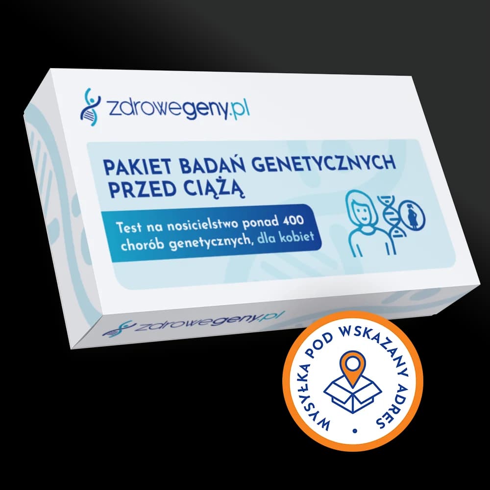 Pakiet badań genetycznych przed ciążą - test na nosicielstwo ponad 400 chorób genetycznych, dla kobiet