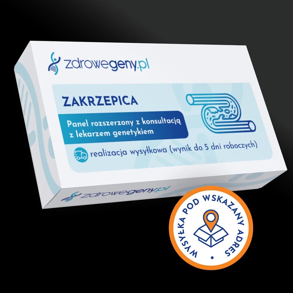 Zakrzepica - panel rozszerzony z konsultacją z lekarzem genetykiem, realizacja wysyłkowa (wynik do 5 dni roboczych)